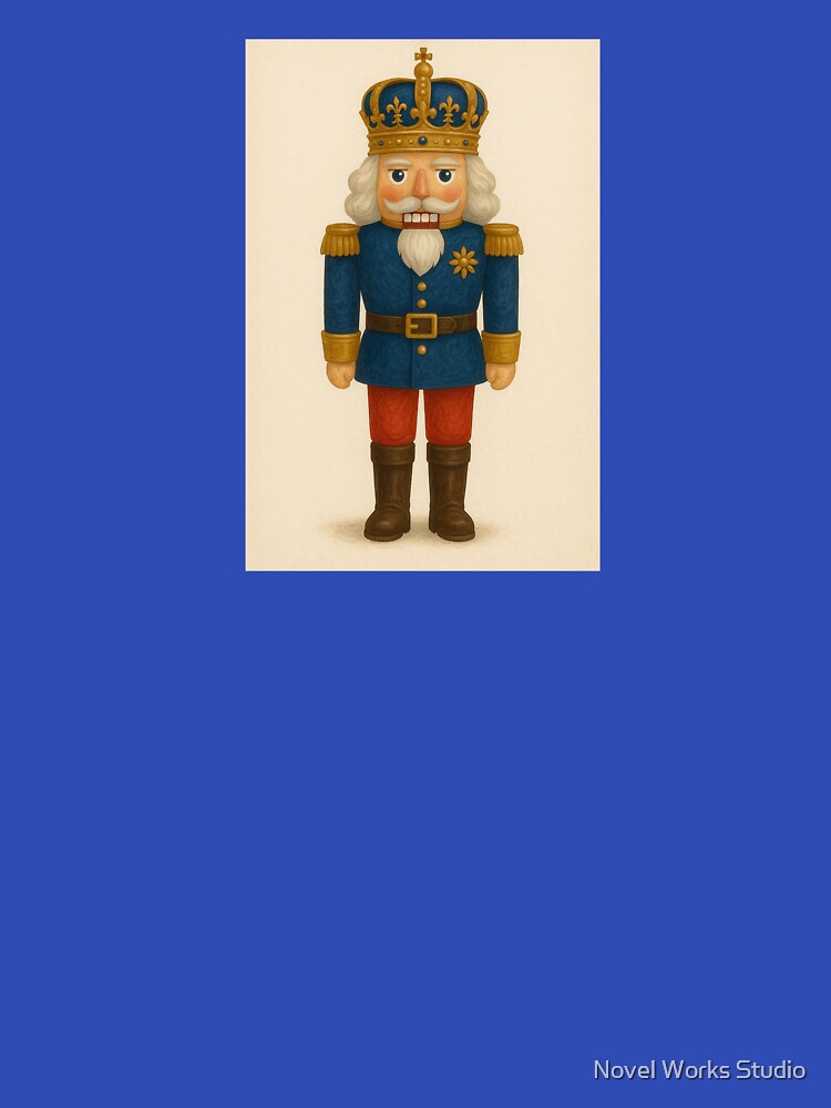 Royal British Nutcracker — Blue & Gold Christmas Illustration by Novel Works Studio