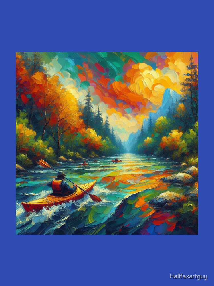 Kayaking the Rapids by Halifaxartguy