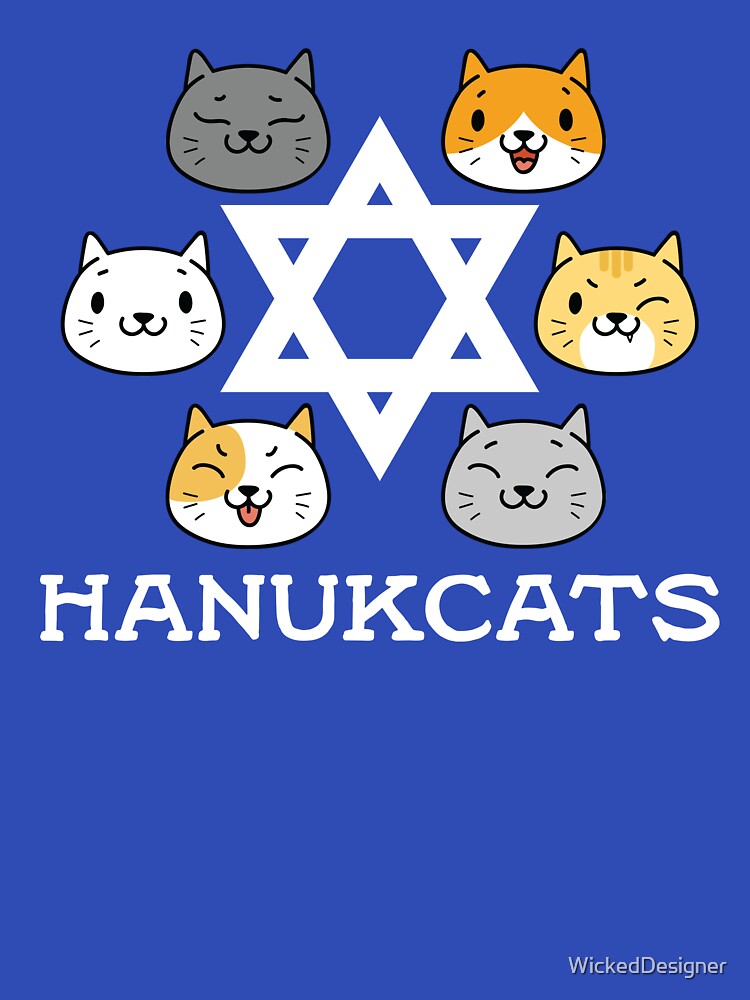 Hanukcats Happy Hanukkah Cat Shirts & Gifts For Cat Lovers by WickedDesigner