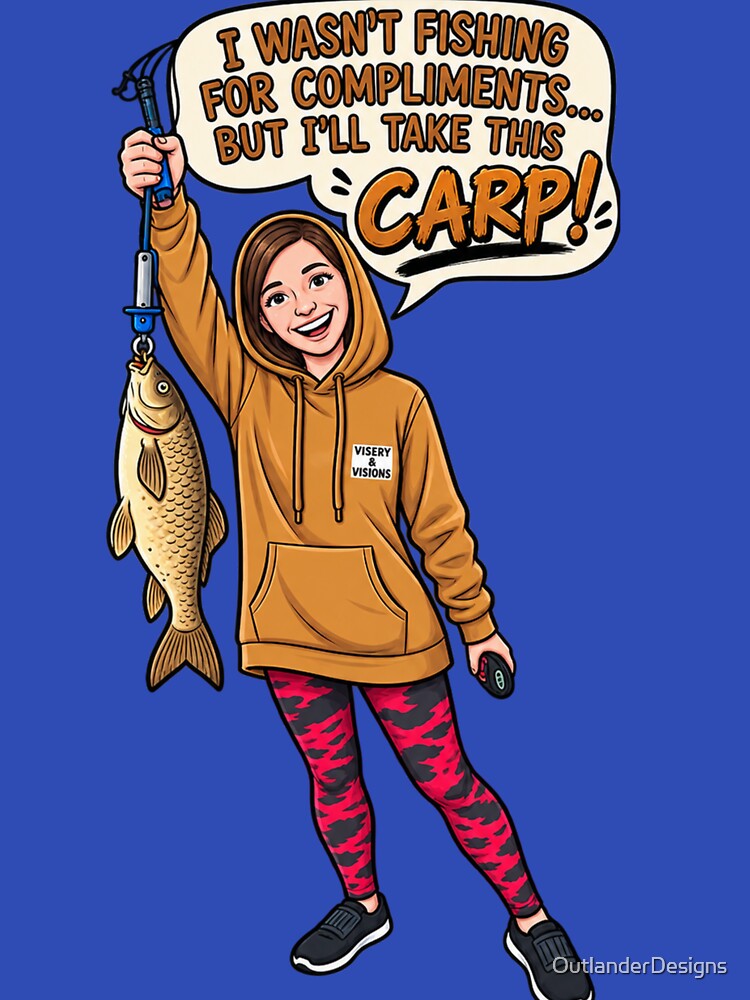 I Wasn’t Fishing for Compliments But I’ll Take This Carp – Funny Fishing Pun by OutlanderDesigns