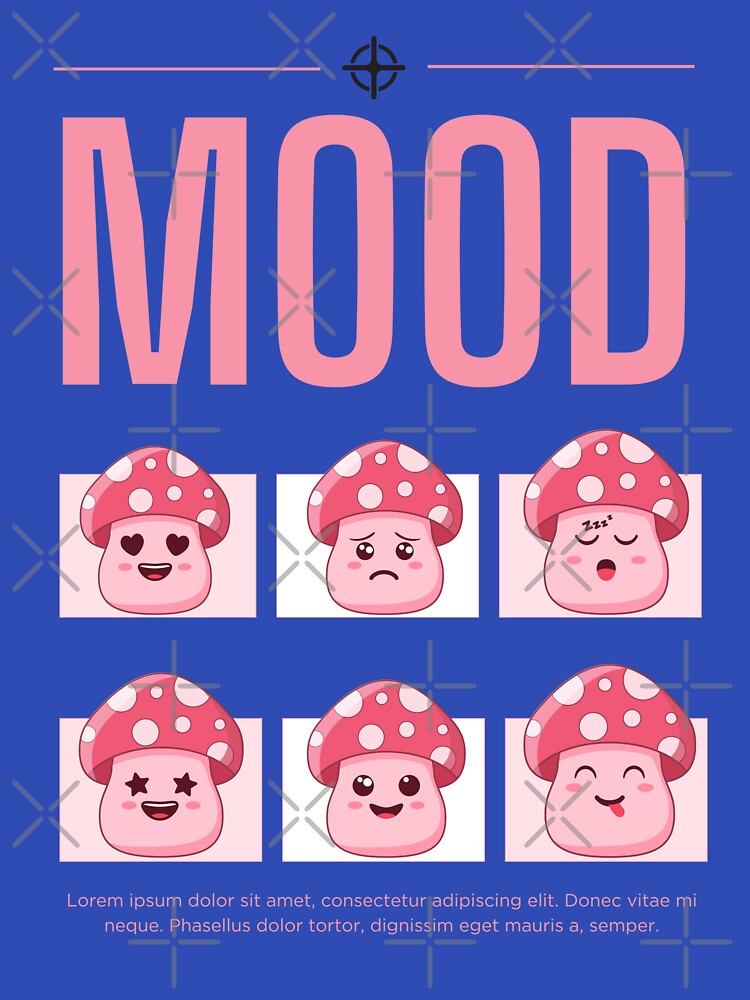 kawaii mushroom classic tshirt by anandsiva2703