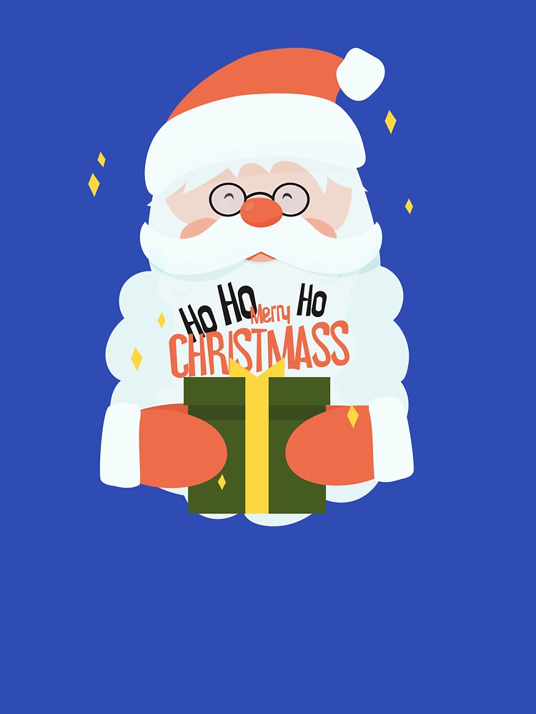 Santa Claus with a gift in a box by Polikarp Okunyuk