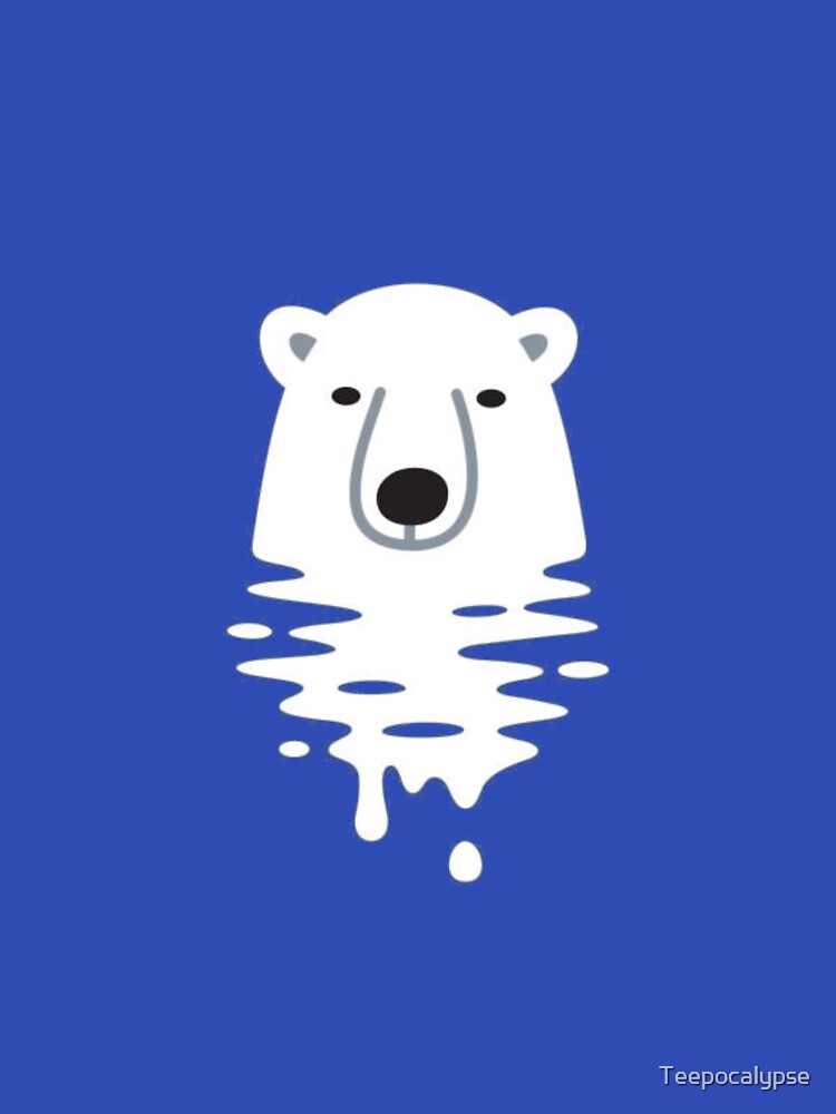 Polar Bear Submerged In Water by Teepocalypse