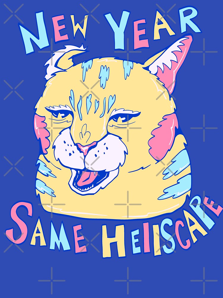 new year same hellscape- happy new year cat art by crestfallenmermaid