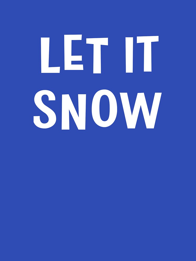 Let It Snow Navy Blue Winter Typography Design by GemsAnatomy