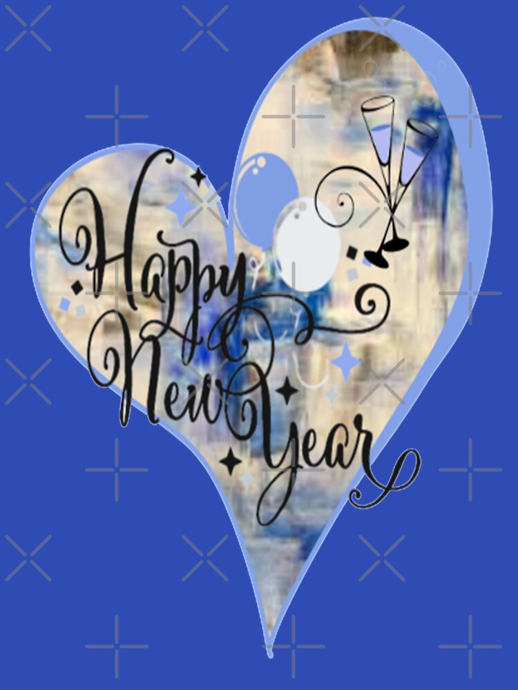 Happy New Year Abstract Design with Champaign and Glasses, 3,Howdy New Year,New Years Celebration, New Years Eve Countdown by Adri Barnard