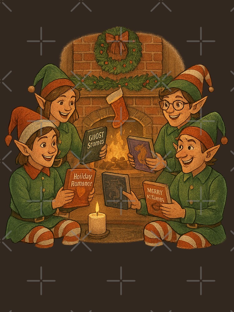 Secret Santa Book Club - Funny Elves Reading Scene by I AM BRO