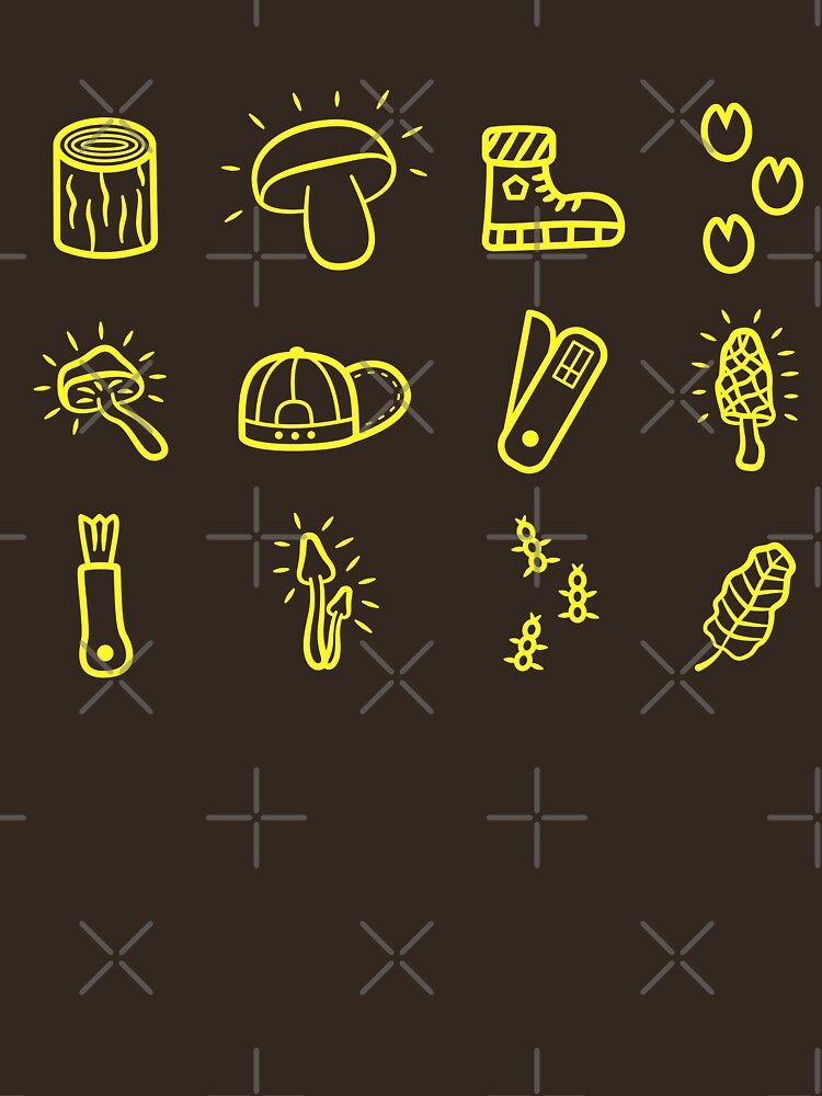 Mushroom Hunting Icons Foraging by hadicazvysavaca