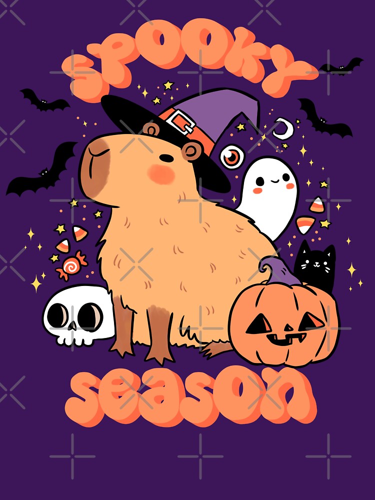Capybara Halloween spooky season by Yarafantasyart