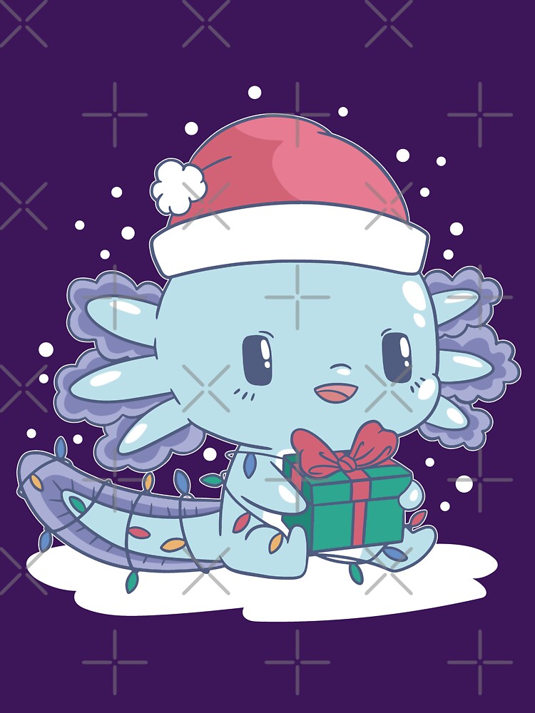 My favorite Color is Christmas Lights Cute Baby Axolotl by TamGustam