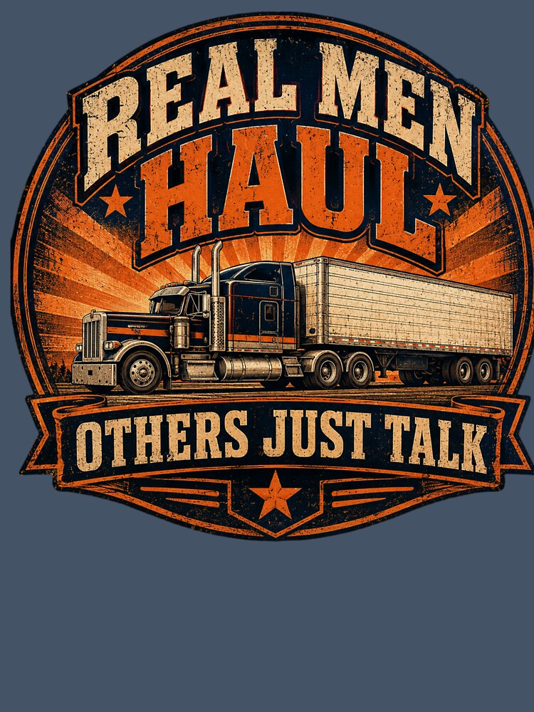 Real Men Haul Others Just Talk - Trucker Gift by Haque Designs