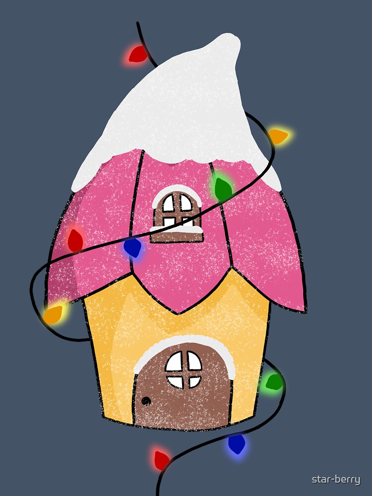 snow-covered fairy house by star-berry