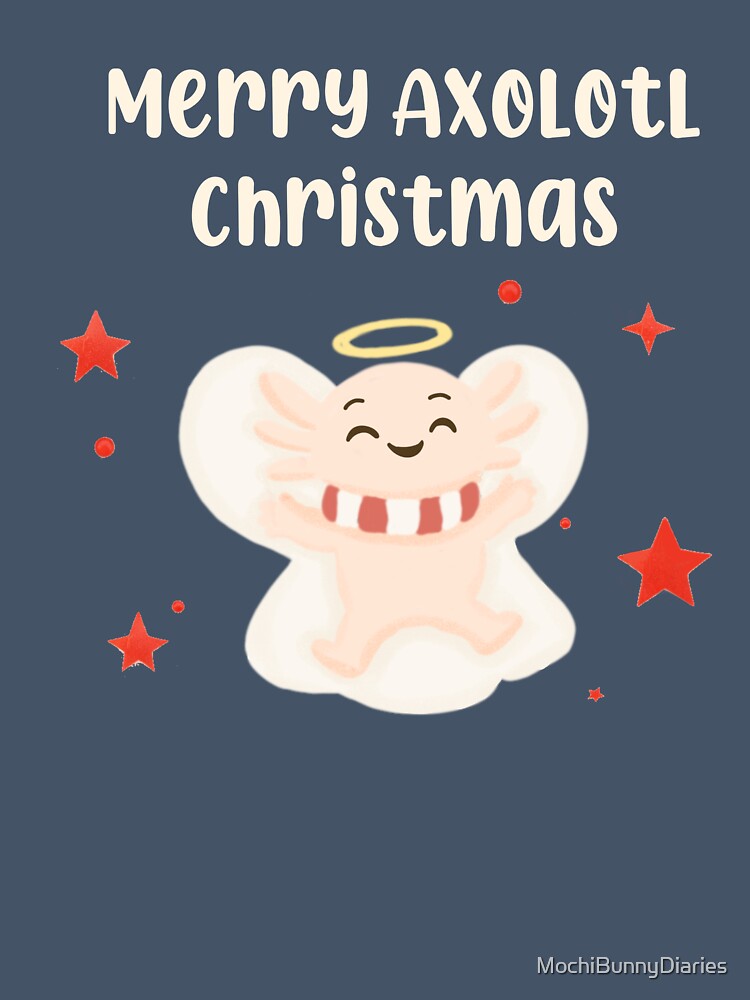 Axolotl Christmas Pink Snow by MochiBunnyDiaries