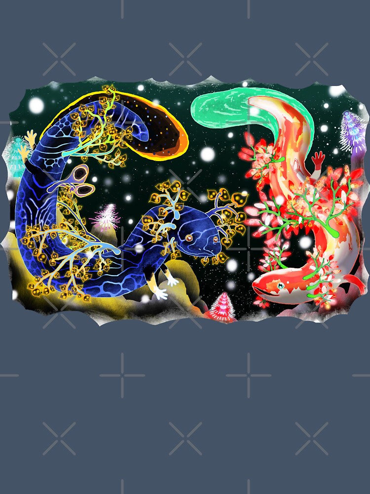 Christmas Axolotl Dragons by Lunaptera