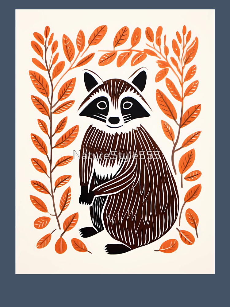 Vintage Cute Raccoon Tanuki by NatureStyle555