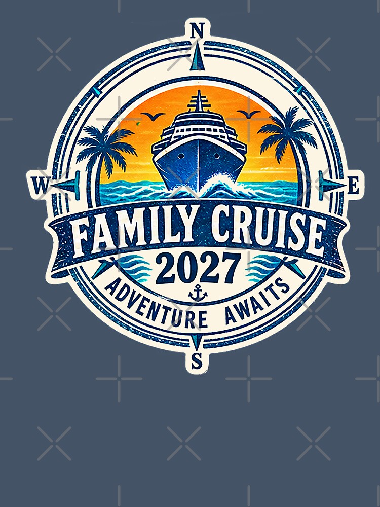 TRAVEL COLLECTION - FAMILY CRUISE - PASSPORT - IMMIGRATION STAMP - HOTEL STICKER TAG • 2027 - ADVENTURE AWAITS v6 by WheelieGdArt