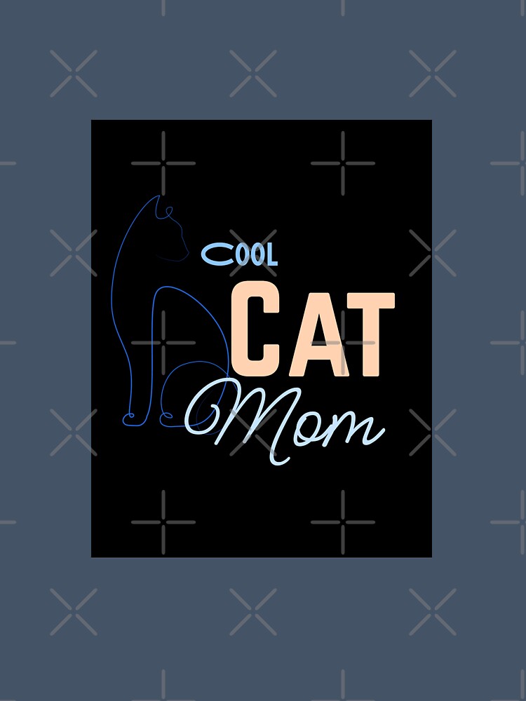 Trendy Cool Cat Mom | Stylish Feline Lover Tee | Cat Parent Gift | Bold Black Edition by ShwethaSSK