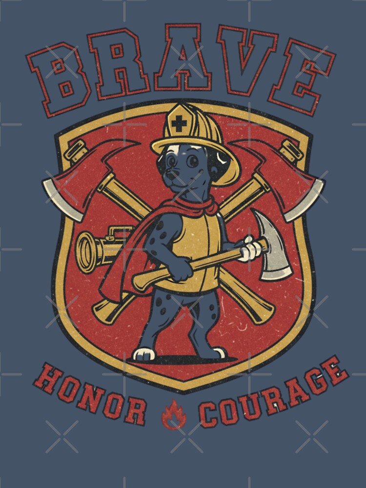 Retro Collegiate Firefighter classic tshirt by anandsiva2703