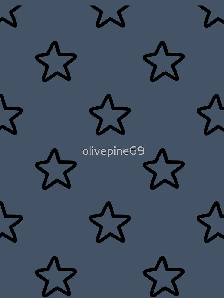 Star doodles seamless pattern. Hand drawn stars texture background. by olivepine69