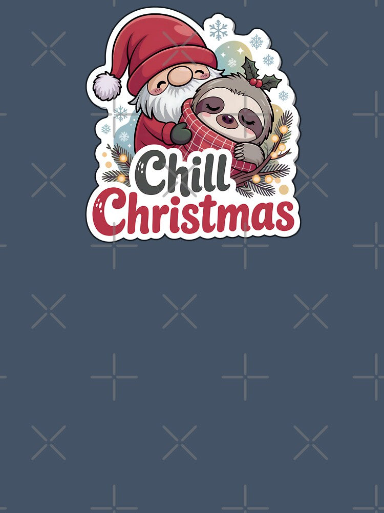 christmas gnomes sticker chill christmas gnome sloth cozy holiday gift by Nuist25