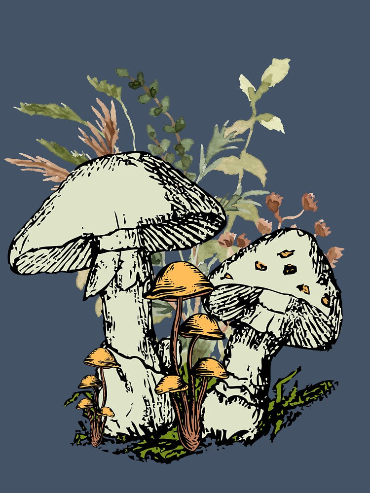 Mushroom Hunting Vintage Fungi Illustration – Forest Forager & Mushroom Hunter by MarcelooArt