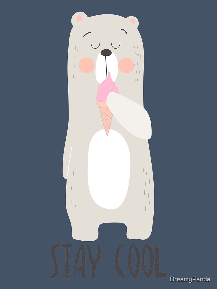 Stay Cool! Polar Bear Eating Ice Cream by DreamyPanda