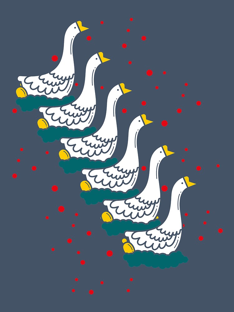 Six geese a-laying by Deckidea