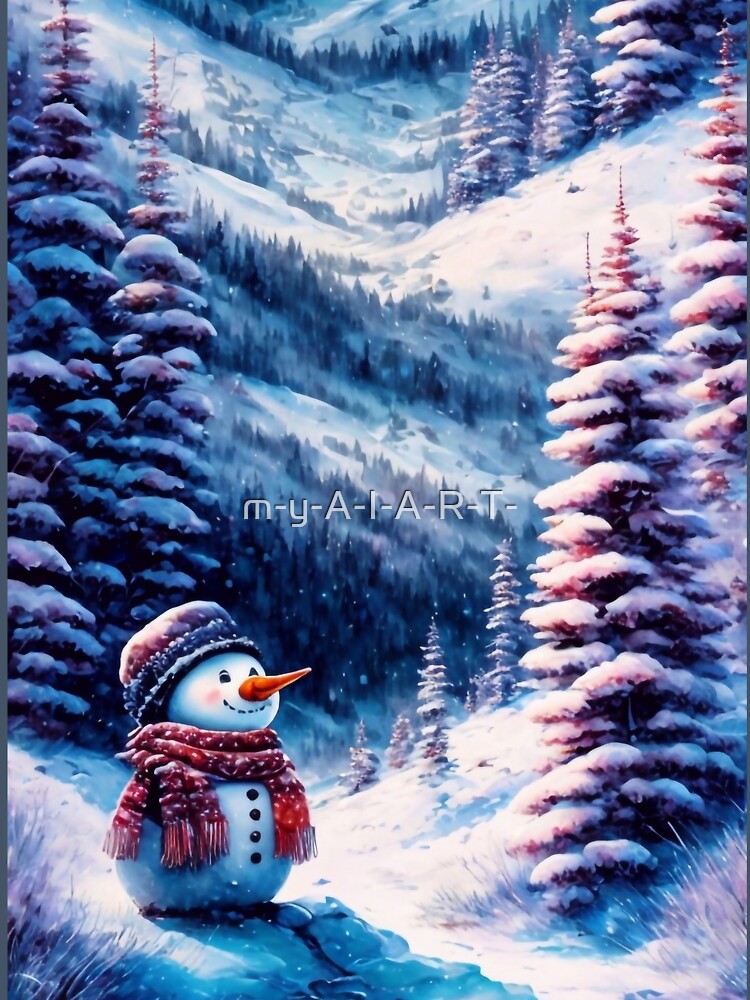 Little Snowman in the Forest by m-y-A-I-A-R-T-