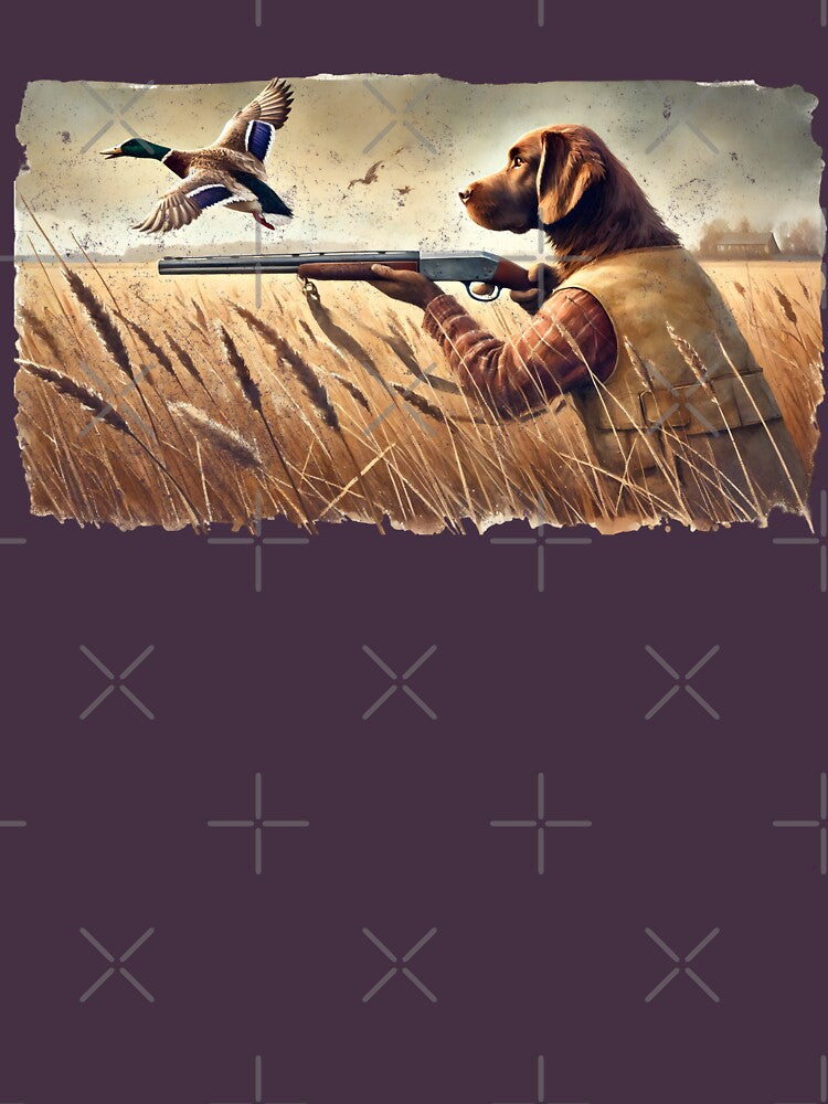 Hunting Dog with Shotgun Surreal Art by AwesomeBeyondLimits