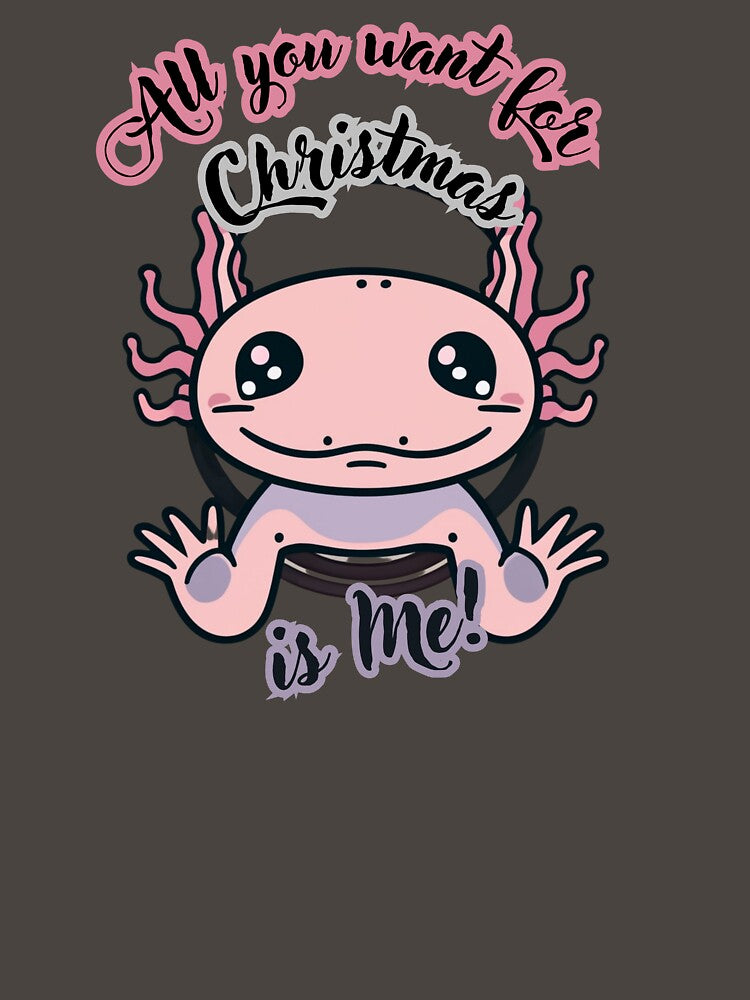 cute Christmas axolotl by Meandmyshop