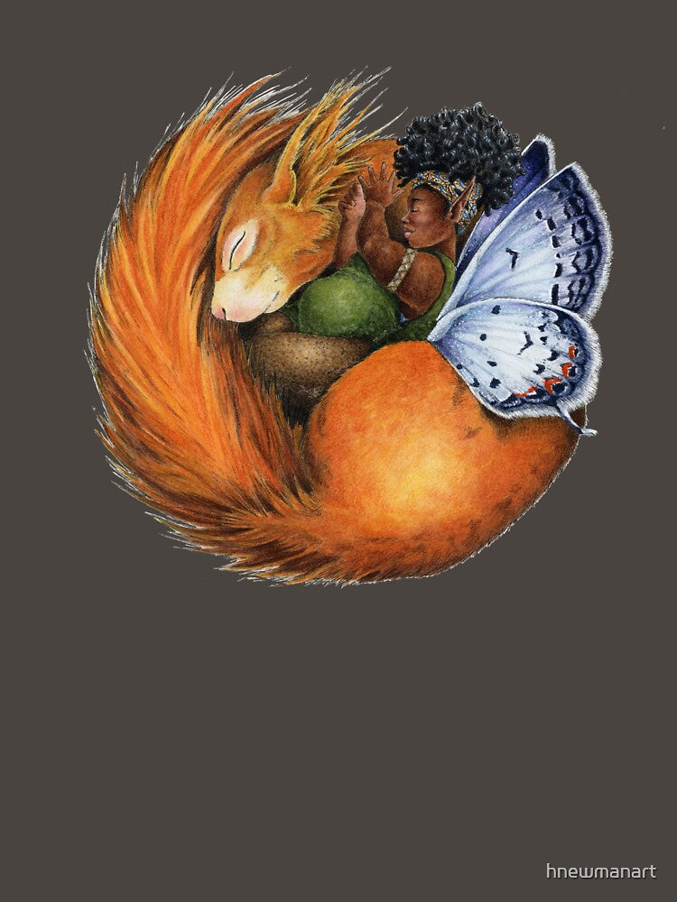 Faerie and Squirrel by hnewmanart
