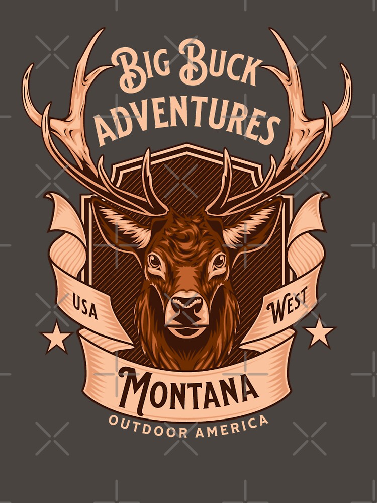 Vintage Deer Hunting Montana by CattlettArt