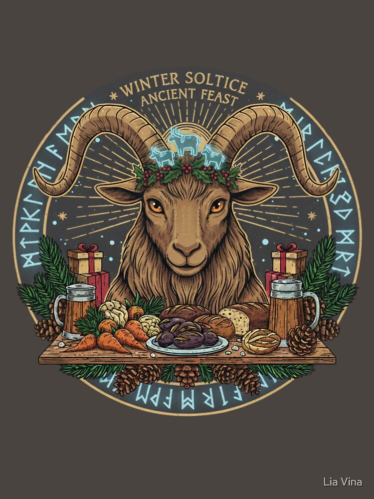 Yule Goat Wiccan Christmas Sabbat by Lia Vina