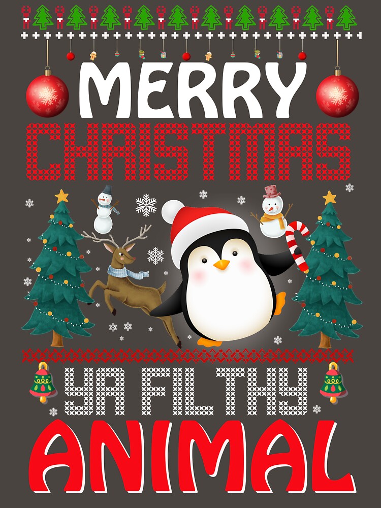 Ugly Christmas Sweater  penguin Pullover t-shirt by mocrodesing