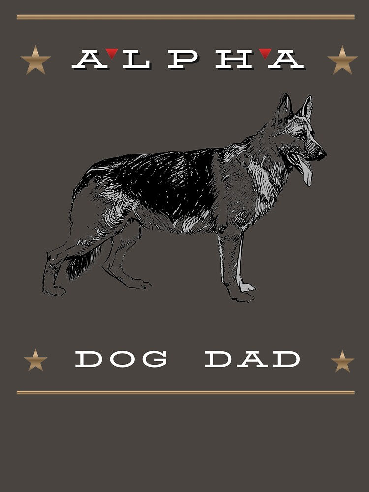 Alpha Dog Dad – Cool Dog Dad Shirt by InkWaveX