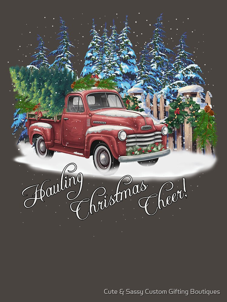 Christmas Red Truck Design Vintage by Cute & Sassy Custom Gifting Boutiques