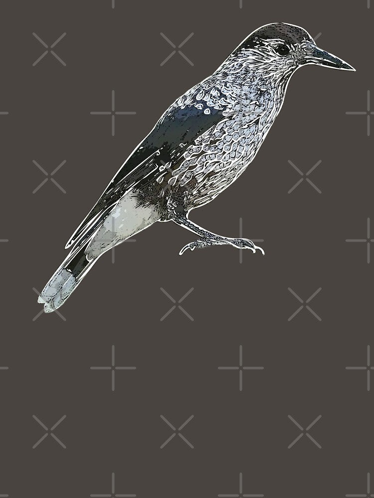 Northern Eurasian Nutcracker White Alternate Design by designsasstultd