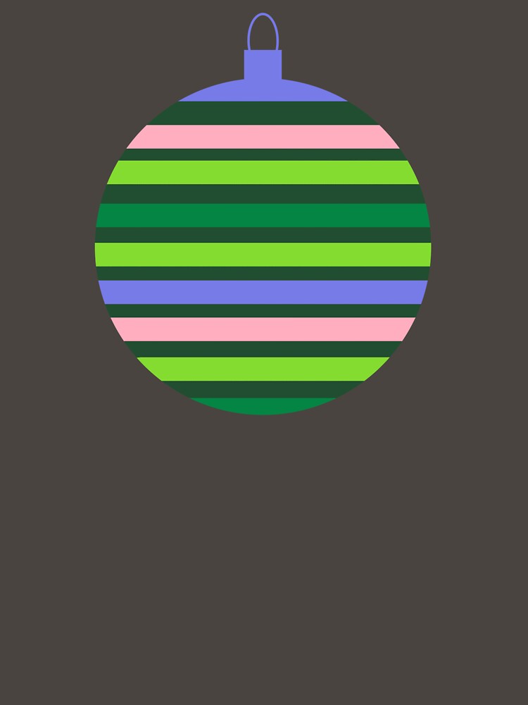 Christmas Ornament, pastel stripe by Jaima-OLoughlin