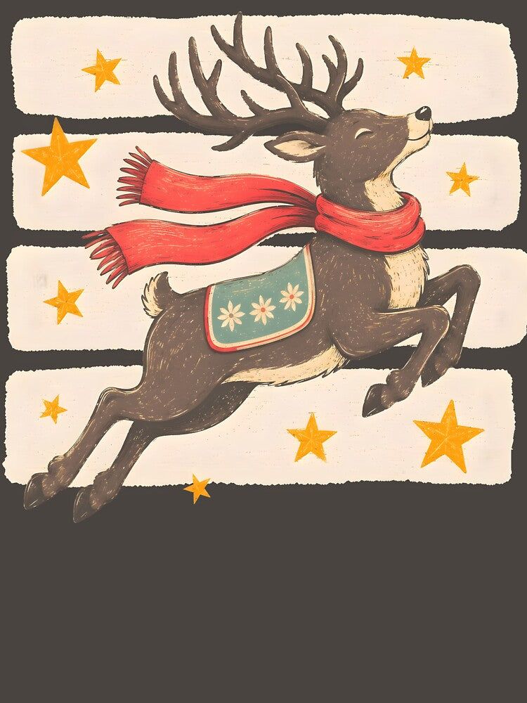 Retro Reindeer Christmas Shirt, Vintage Deer Graphic Tee, Rustic Holiday Winter Shirt, Cute Christmas Gift by Catspeachy