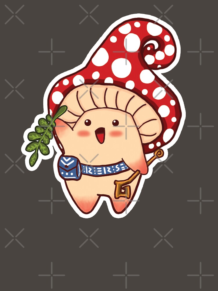 Cute Red Mushroom Foraging Herbalist by GrudaDesigns