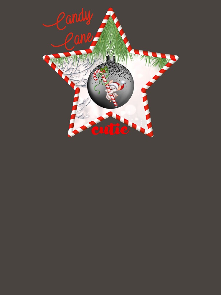 Candy Cane Cutie - Dark Grey Background by PawsitiveMum