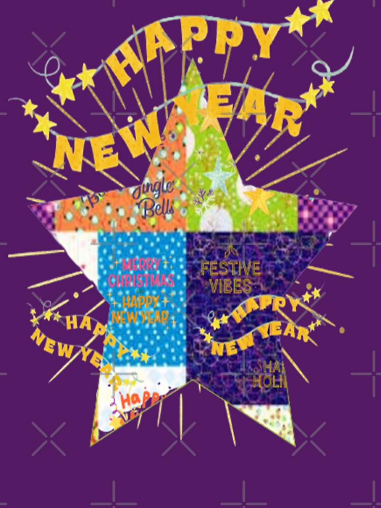 Patchwork New Year Lettering Design, Howdy New Year, New Years Celebration, New Years Eve Countdown by Adri Barnard