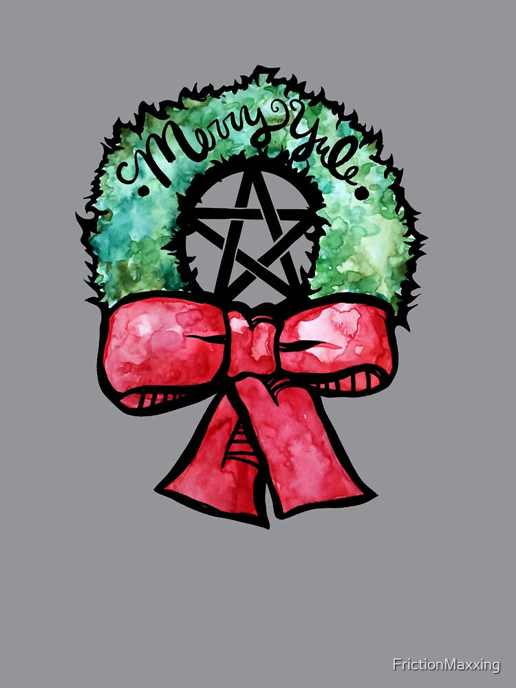 Merry Yule Wreath Pentacle by FrictionMaxxing