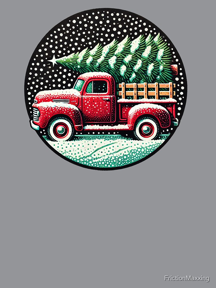 Red Pickup Truck Christmas by FrictionMaxxing