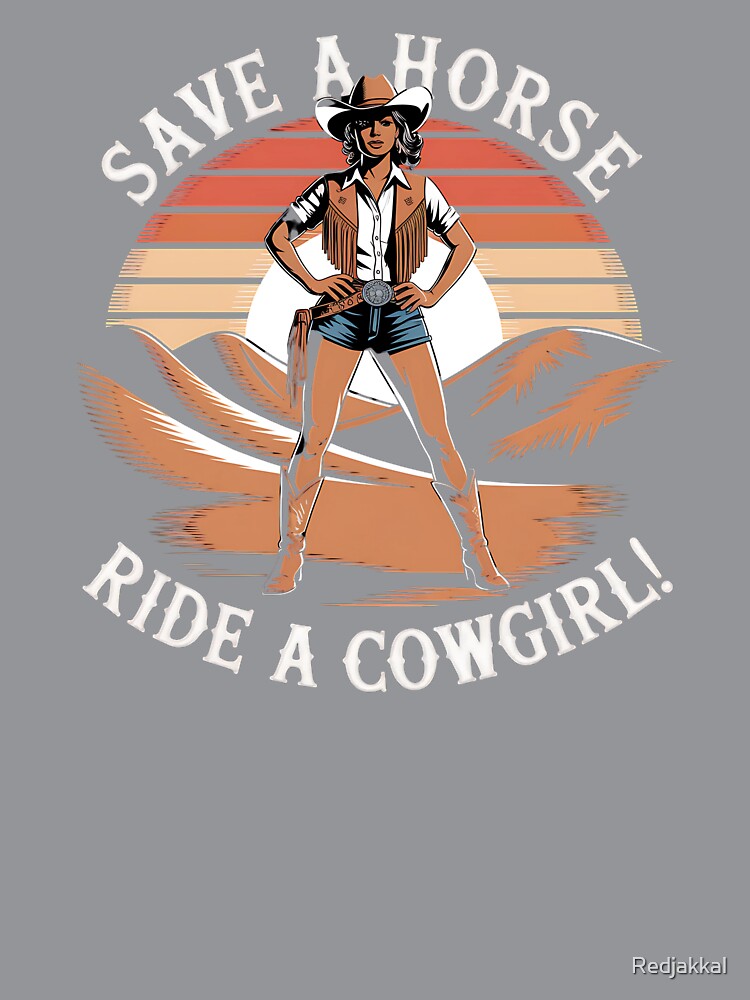 Save a Horse Ride a Cowgirl Cute Rodeo Country Girl Sticker by Redjakkal