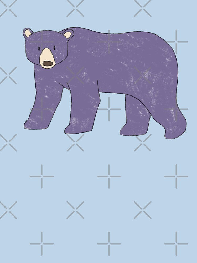 Adorable Minimalist Black Bear by bassoongirl123