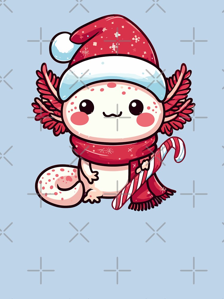 Christmas Axolotl - Kawaii Santa Axolotl by JessArty ⭐⭐⭐⭐⭐