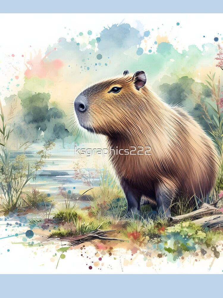 Capybara Art #30 | Capybara Lovers by ksgraphics222