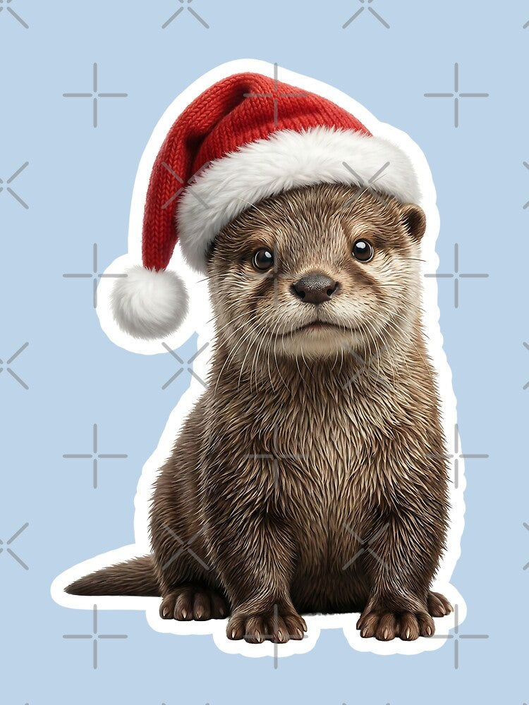 Playful otter in Christmas joy by DAGHO