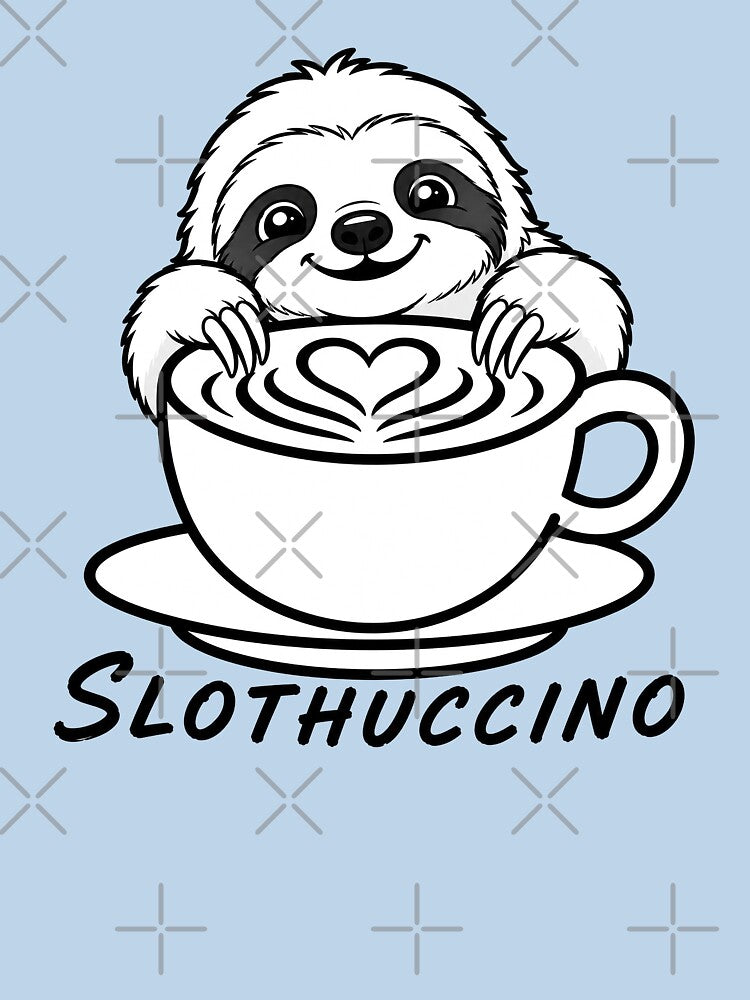 ☕ BREWED BEASTIES COLLECTION ☕ - WOODLAND FRIENDS -  Slothuccino by WheelieGdArt